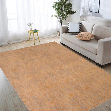 handmade Transitional Kafkaz Chobi Ziegler Beige Rust Hand Knotted RECTANGLE 100% WOOL area rug 8 x 10